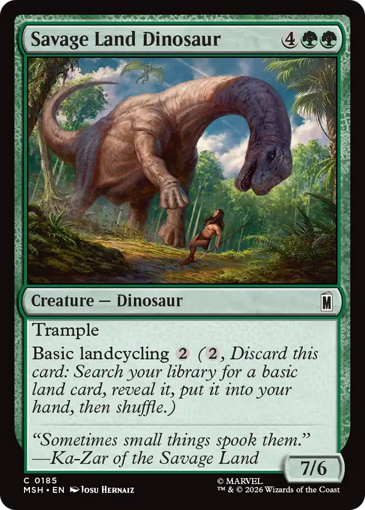 Savage Land Dinosaur [Marvel Super Heroes] | Cards and Coasters CA