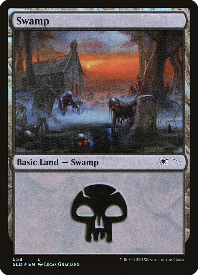 Swamp (Reanimated) (558) [Secret Lair Drop Promos] | Cards and Coasters CA