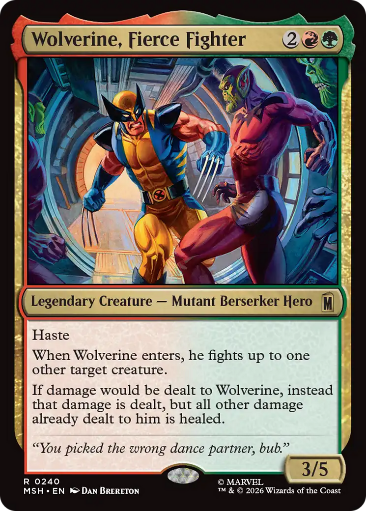 Wolverine, Fierce Fighter [Marvel Super Heroes] | Cards and Coasters CA
