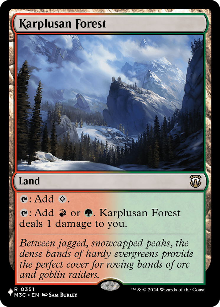 Karplusan Forest (M3C) [The List] | Cards and Coasters CA