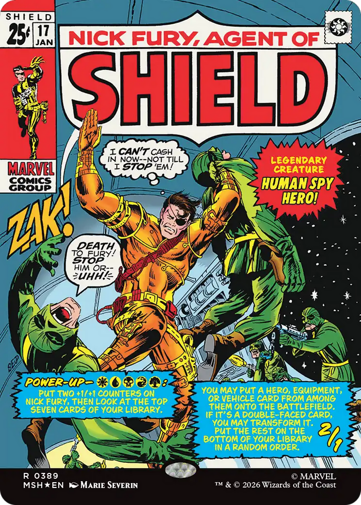 Nick Fury, Agent of SHIELD (Borderless) (0389) [Marvel Super Heroes] | Cards and Coasters CA