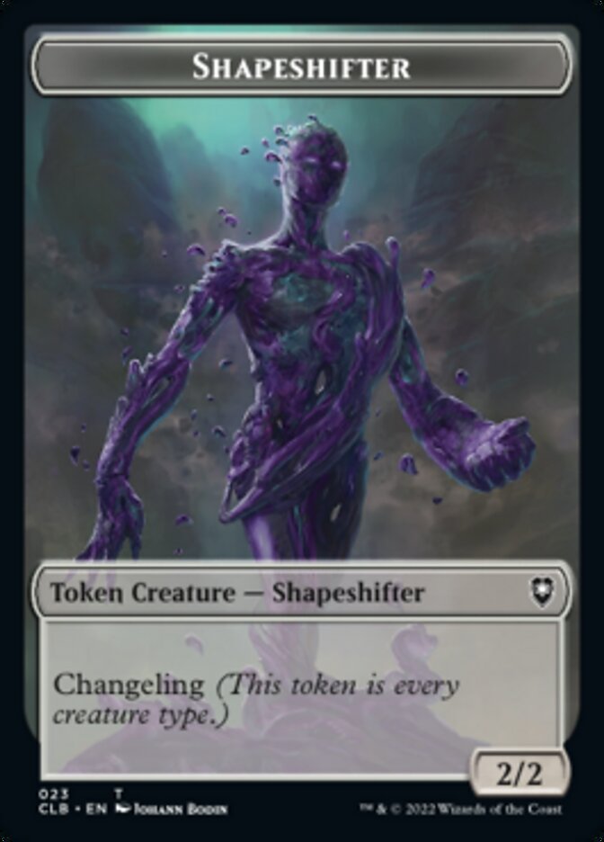 Kor Warrior // Shapeshifter (023) Double-Sided Token [Commander Legends: Battle for Baldur's Gate Tokens] | Cards and Coasters CA