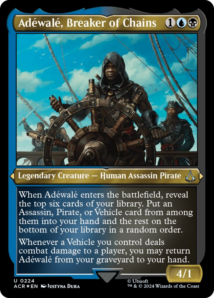 Adewale, Breaker of Chains (Foil Etched) [Assassin's Creed] | Cards and Coasters CA