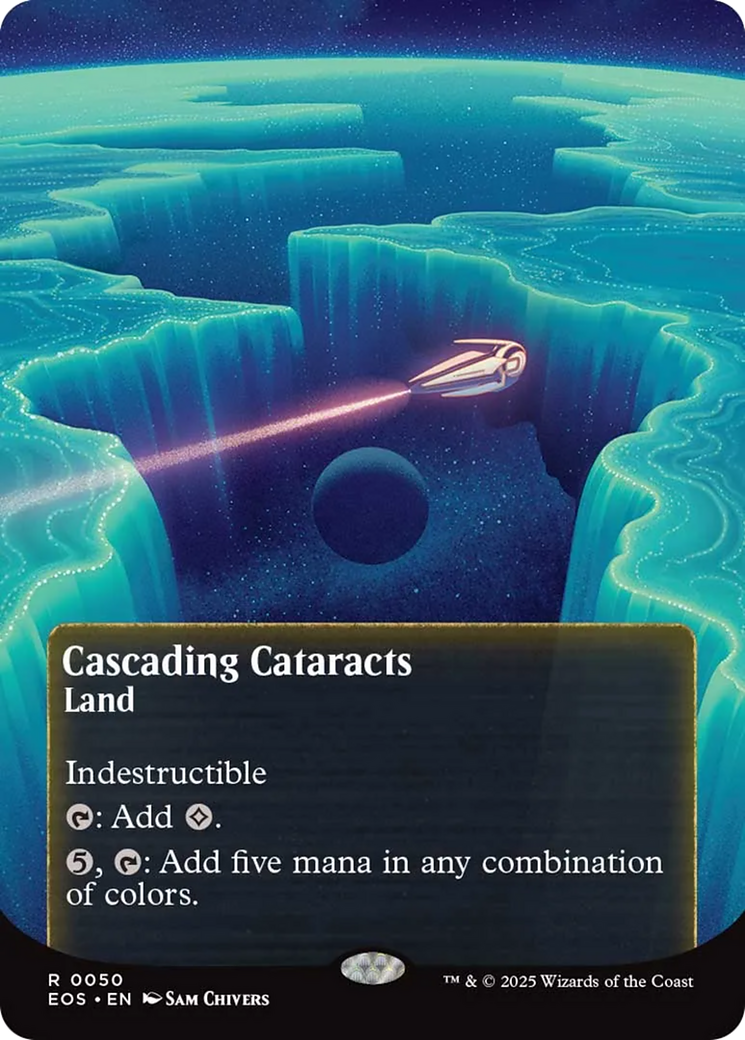 Cascading Cataracts Art Card (50/54) [Edge of Eternities Art Series] | Cards and Coasters CA