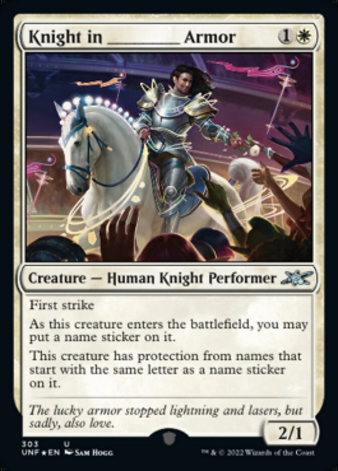 Knight in _____ Armor (Galaxy Foil) [Unfinity] | Cards and Coasters CA