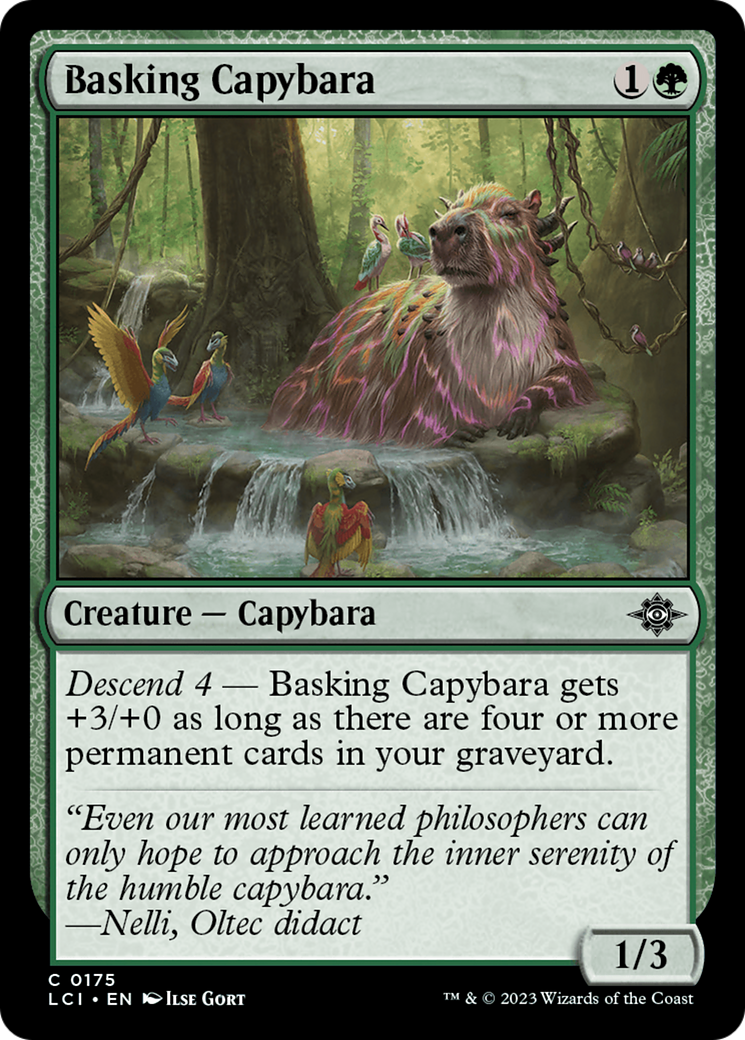 Basking Capybara [The Lost Caverns of Ixalan] | Cards and Coasters CA