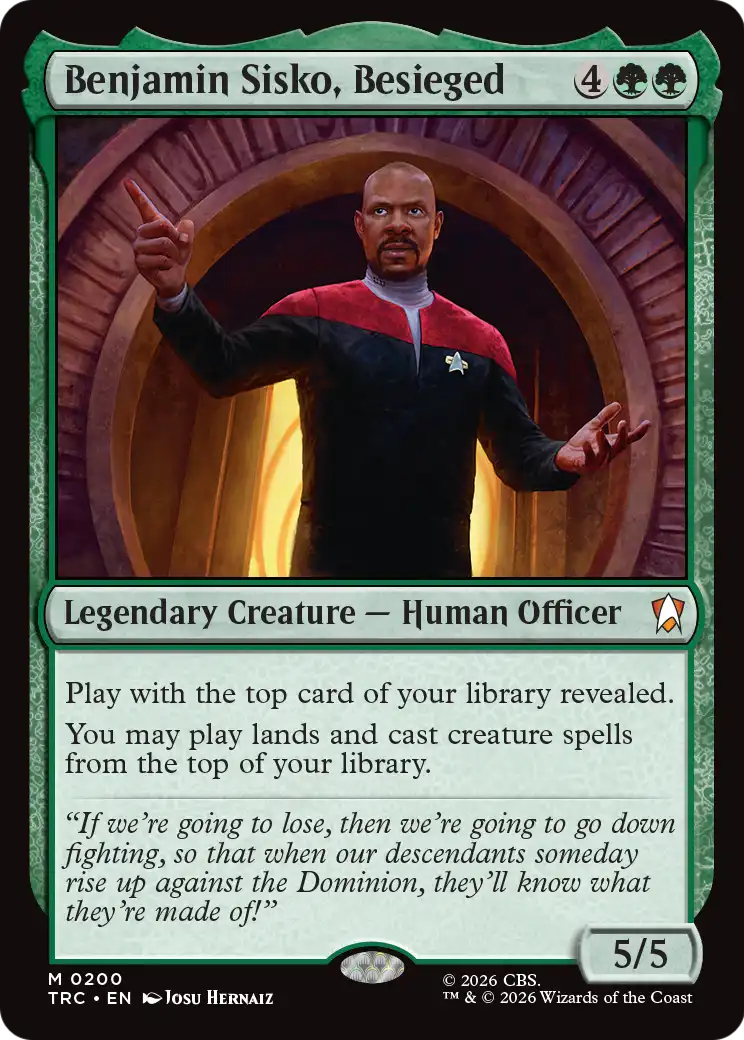 Benjamin Sisko, Besieged [Star Trek Commander] | Cards and Coasters CA