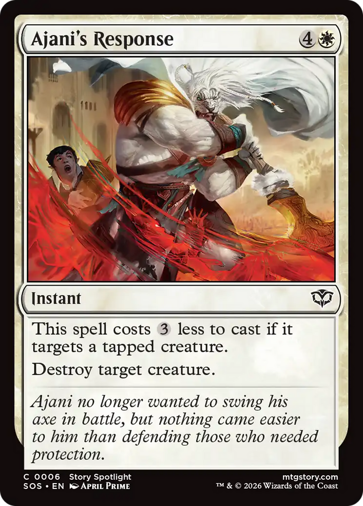 Ajani's Response [Secrets of Strixhaven] | Cards and Coasters CA