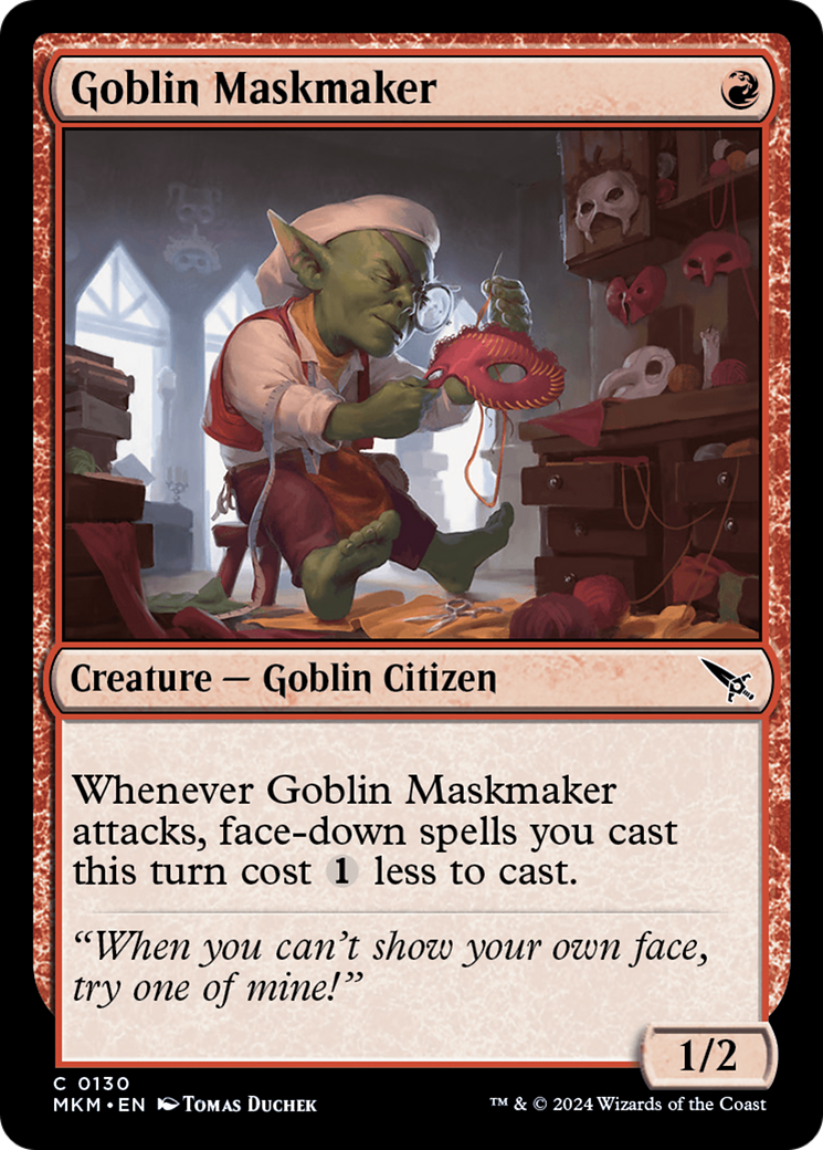 Goblin Maskmaker [Murders at Karlov Manor] | Cards and Coasters CA