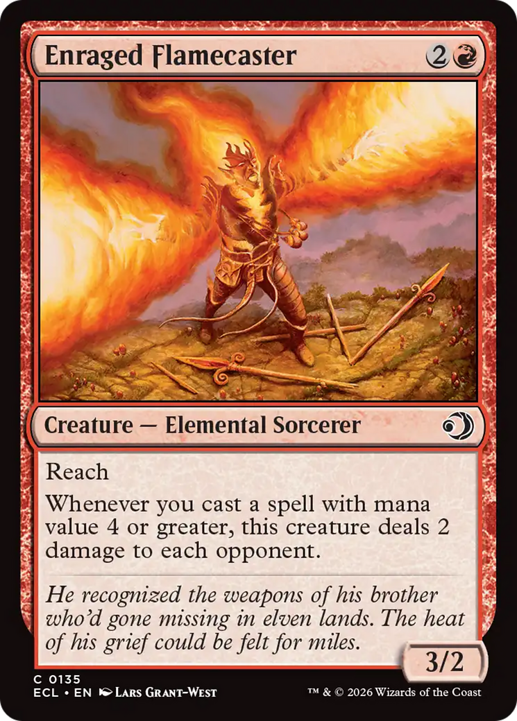 Enraged Flamecaster [Lorwyn Eclipsed] | Cards and Coasters CA