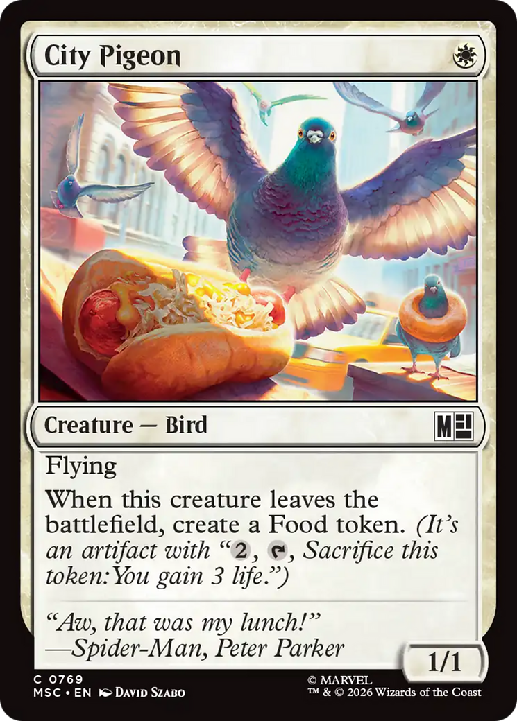 City Pigeon [Marvel Super Heroes Commander] | Cards and Coasters CA