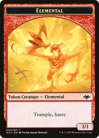 Elemental (009) // Spirit Double-Sided Token [Modern Horizons Tokens] | Cards and Coasters CA