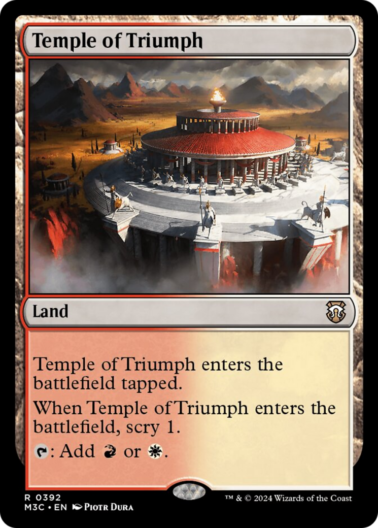 Temple of Triumph (Ripple Foil) [Modern Horizons 3 Commander] | Cards and Coasters CA