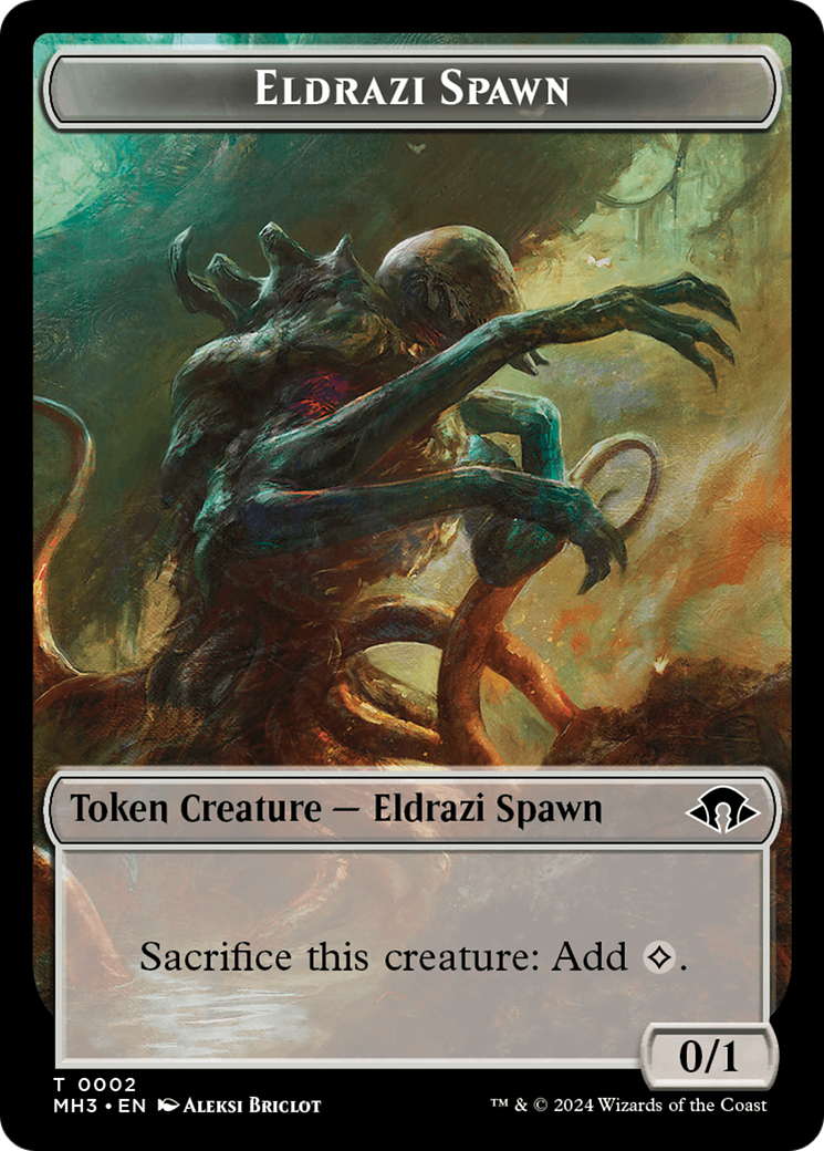 Eldrazi Spawn // Kraken Double-Sided Token [Modern Horizons 3 Tokens] | Cards and Coasters CA