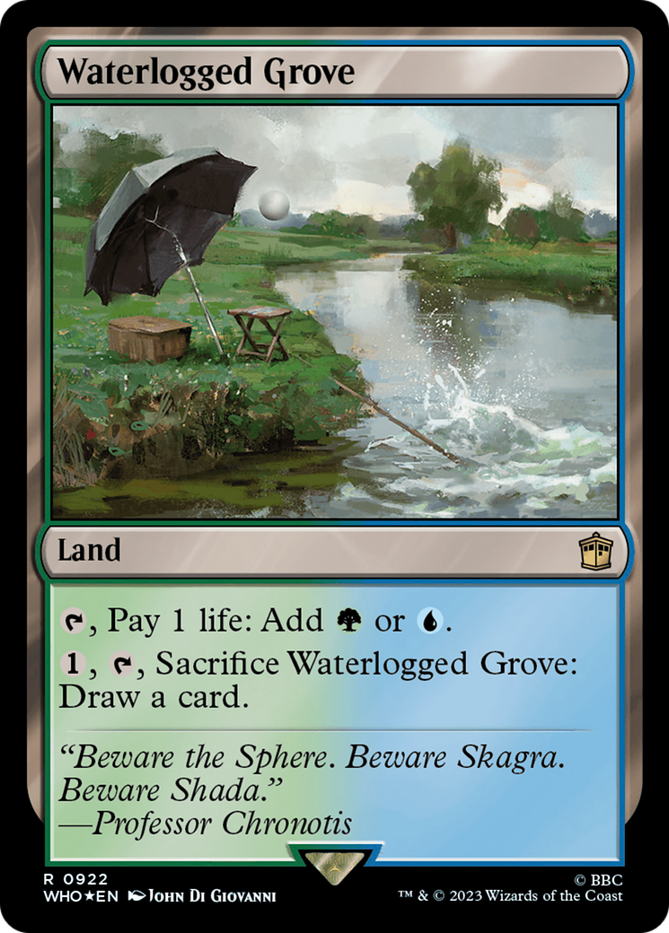 Waterlogged Grove (Surge Foil) [Doctor Who] | Cards and Coasters CA