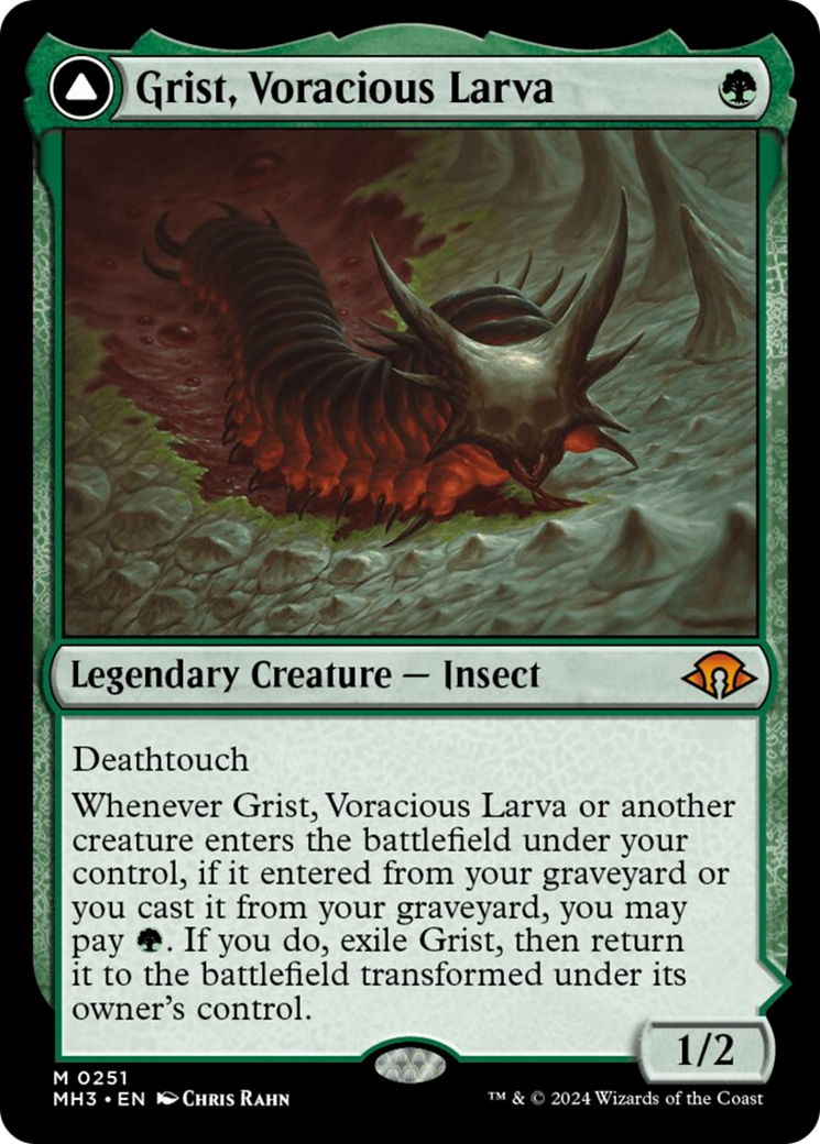 Grist, Voracious Larva // Grist, the Plague Swarm [Modern Horizons 3] | Cards and Coasters CA