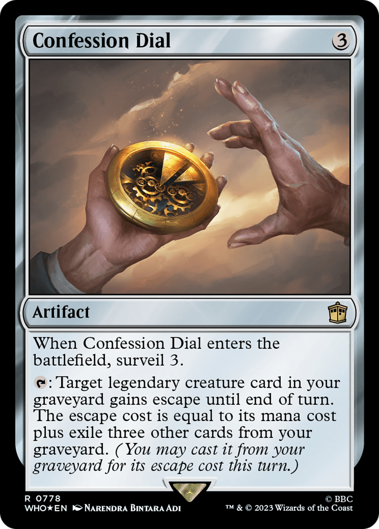 Confession Dial (Surge Foil) [Doctor Who] | Cards and Coasters CA