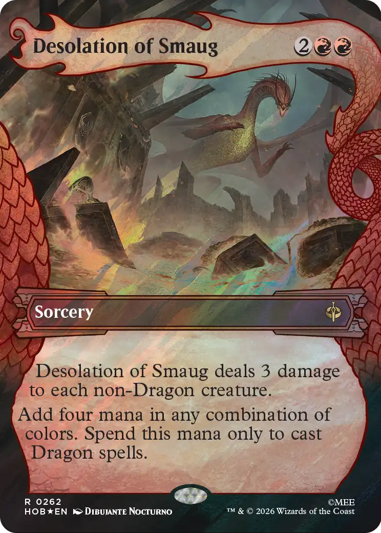 Desolation of Smaug (Showcase) (Surge Foil) [The Hobbit] | Cards and Coasters CA