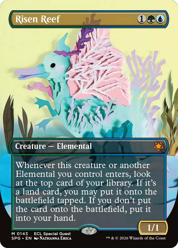 Risen Reef (Borderless) [Lorwyn Eclipsed Special Guests] | Cards and Coasters CA