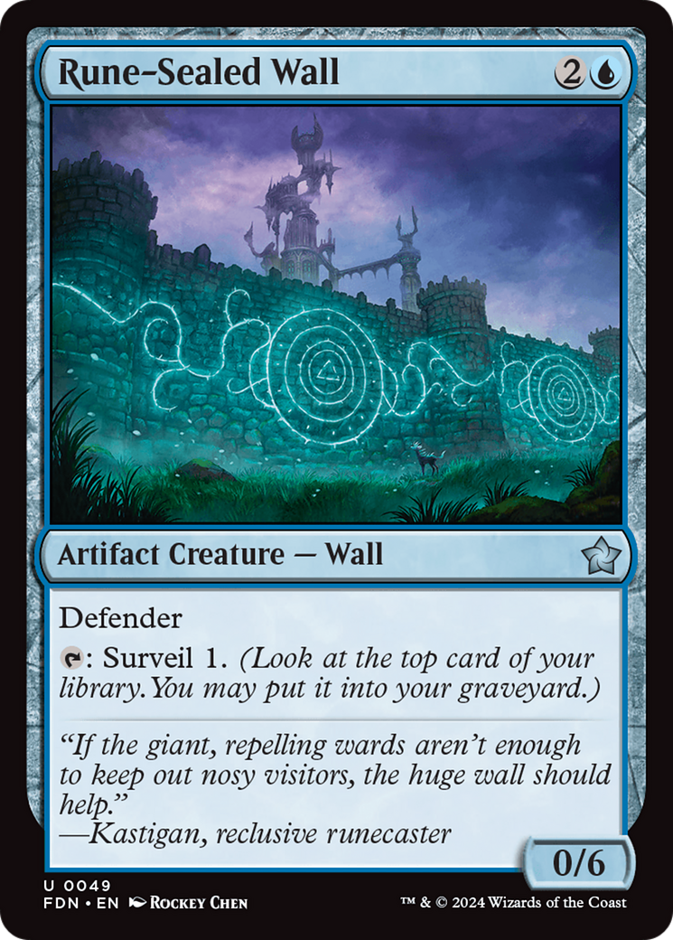 Rune-Sealed Wall [Foundations] | Cards and Coasters CA