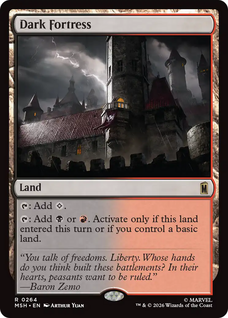 Dark Fortress [Marvel Super Heroes] | Cards and Coasters CA