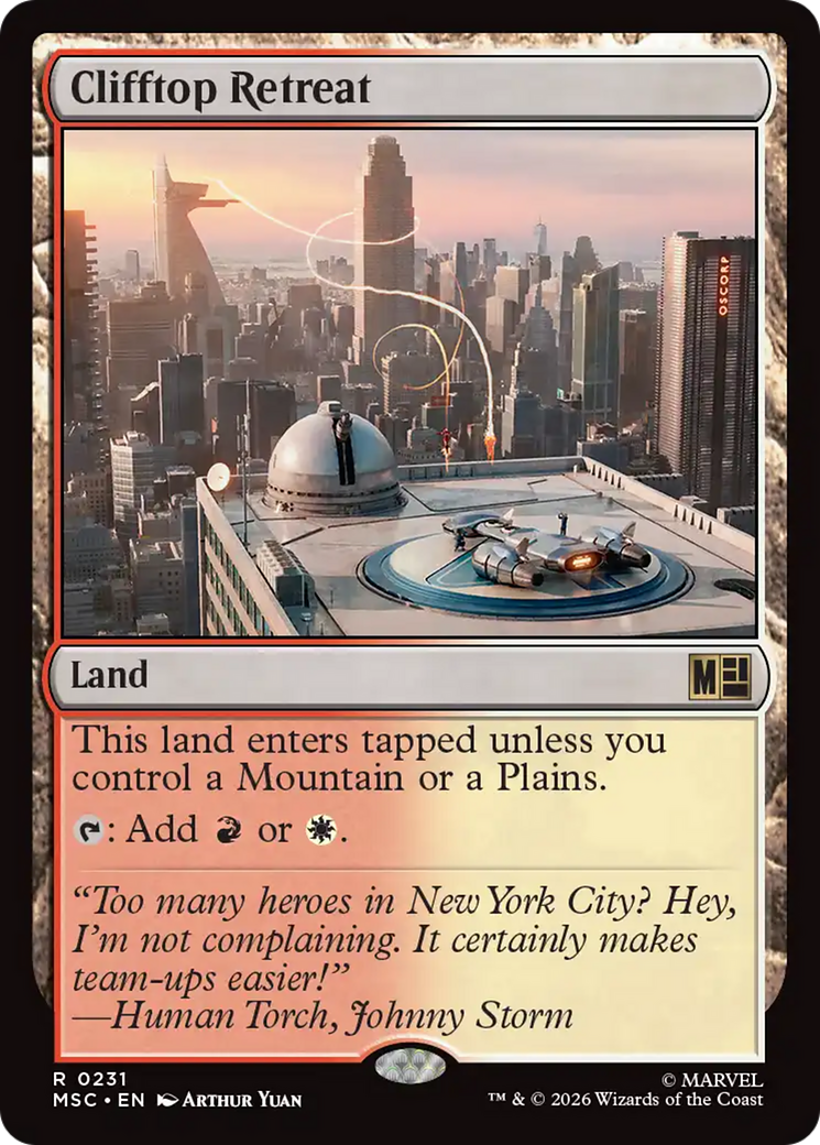 Clifftop Retreat [Marvel Super Heroes Commander] | Cards and Coasters CA