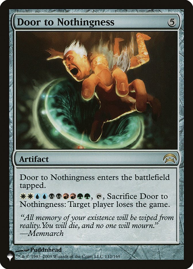 Door to Nothingness [The List] | Cards and Coasters CA