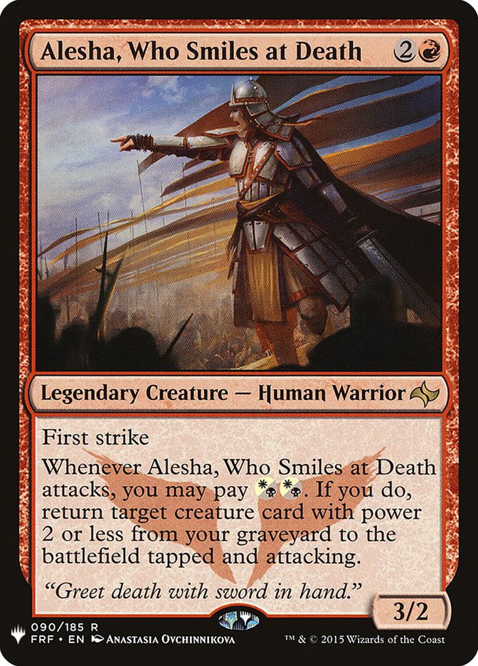 Alesha, Who Smiles at Death [The List] | Cards and Coasters CA