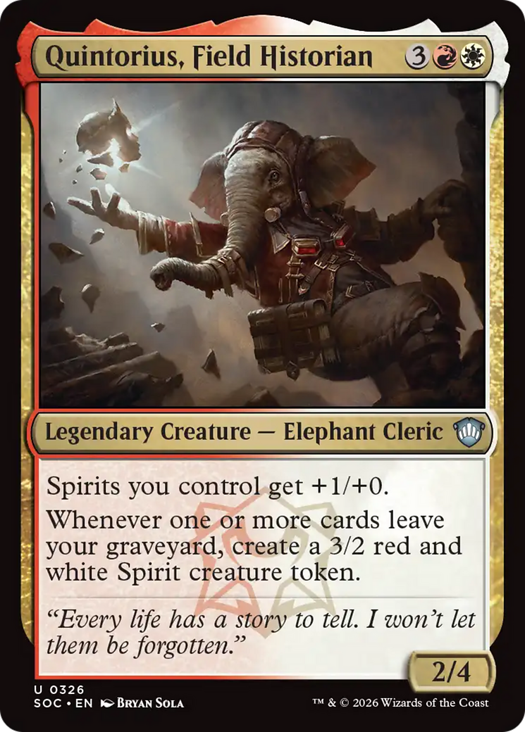 Quintorius, Field Historian [Secrets of Strixhaven Commander] | Cards and Coasters CA