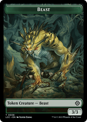 Beast // Merfolk (0003) Double-Sided Token [The Lost Caverns of Ixalan Commander Tokens] | Cards and Coasters CA