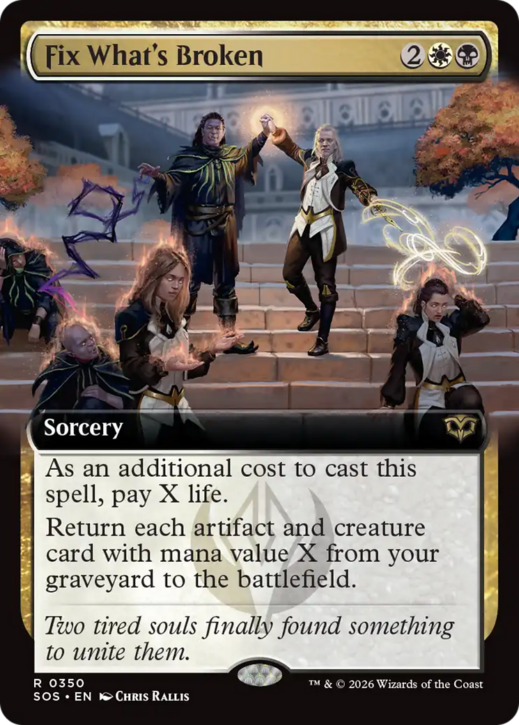 Fix What's Broken (Extended Art) [Secrets of Strixhaven] | Cards and Coasters CA