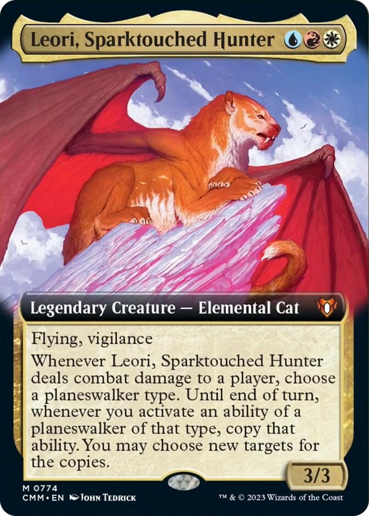 Leori, Sparktouched Hunter (Extended Art) [Commander Masters] | Cards and Coasters CA