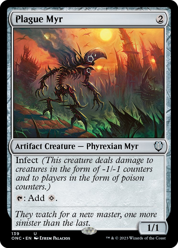 Plague Myr [Phyrexia: All Will Be One Commander] | Cards and Coasters CA