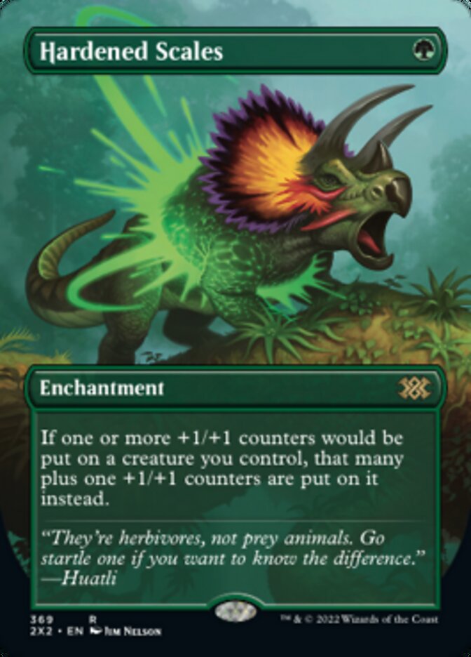 Hardened Scales (Borderless Alternate Art) [Double Masters 2022] | Cards and Coasters CA