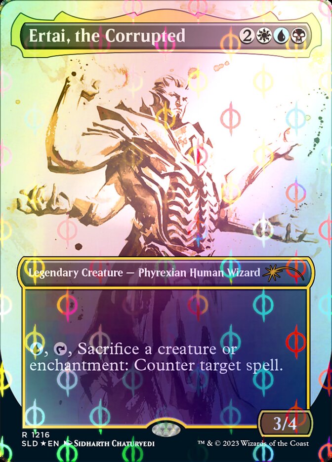 Ertai, the Corrupted (Borderless Ichor Step-and-Compleat Foil) [Secret Lair Drop Series] | Cards and Coasters CA