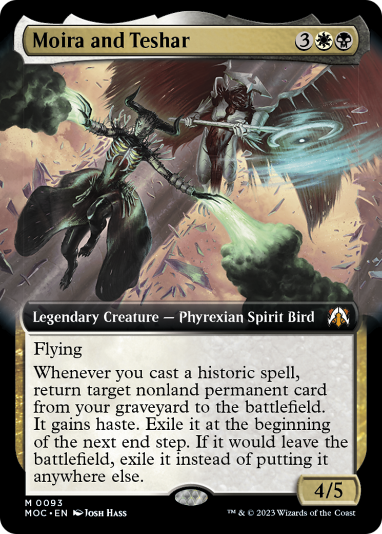 Moira and Teshar (Extended Art) [March of the Machine Commander] | Cards and Coasters CA