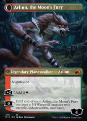 Arlinn, the Pack's Hope // Arlinn, the Moon's Fury (Borderless) [Innistrad: Midnight Hunt] | Cards and Coasters CA