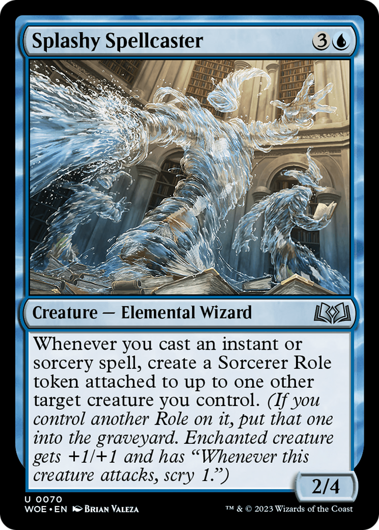 Splashy Spellcaster [Wilds of Eldraine] | Cards and Coasters CA