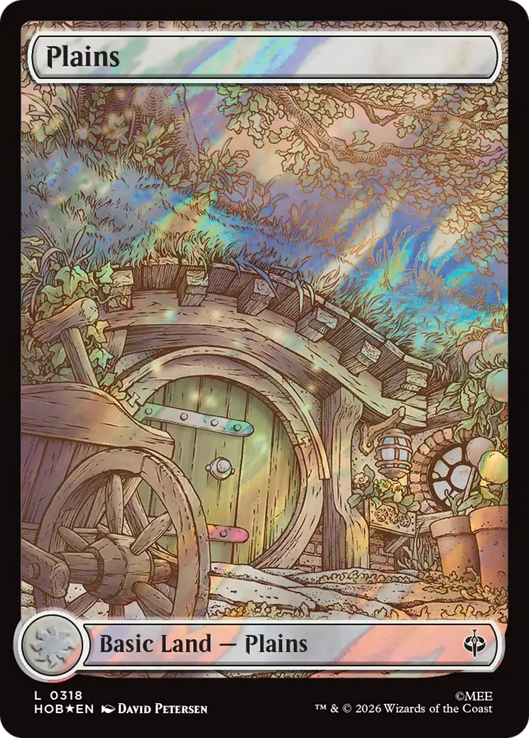 Plains (0318) (Surge Foil) [The Hobbit] | Cards and Coasters CA