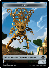 Phyrexian Myr (Ripple Foil) // Servo Double-Sided Token [Modern Horizons 3 Commander Tokens] | Cards and Coasters CA