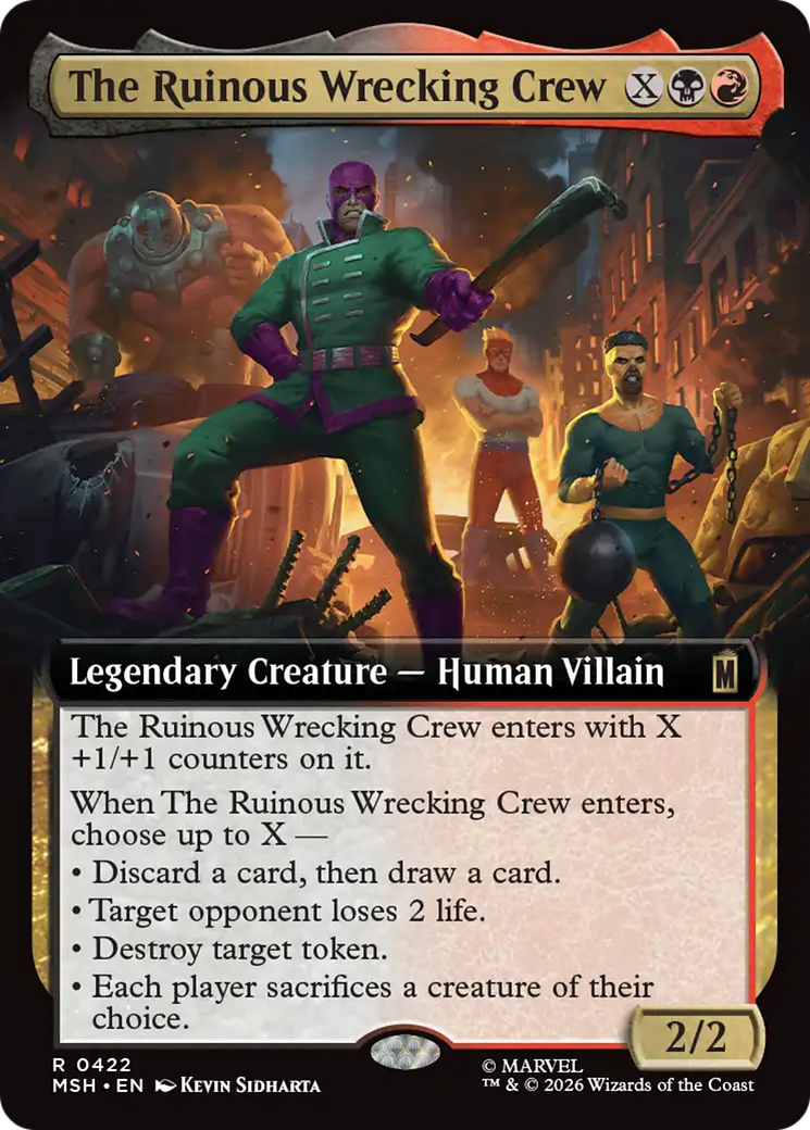 The Ruinous Wrecking Crew (Extended Art) [Marvel Super Heroes] | Cards and Coasters CA