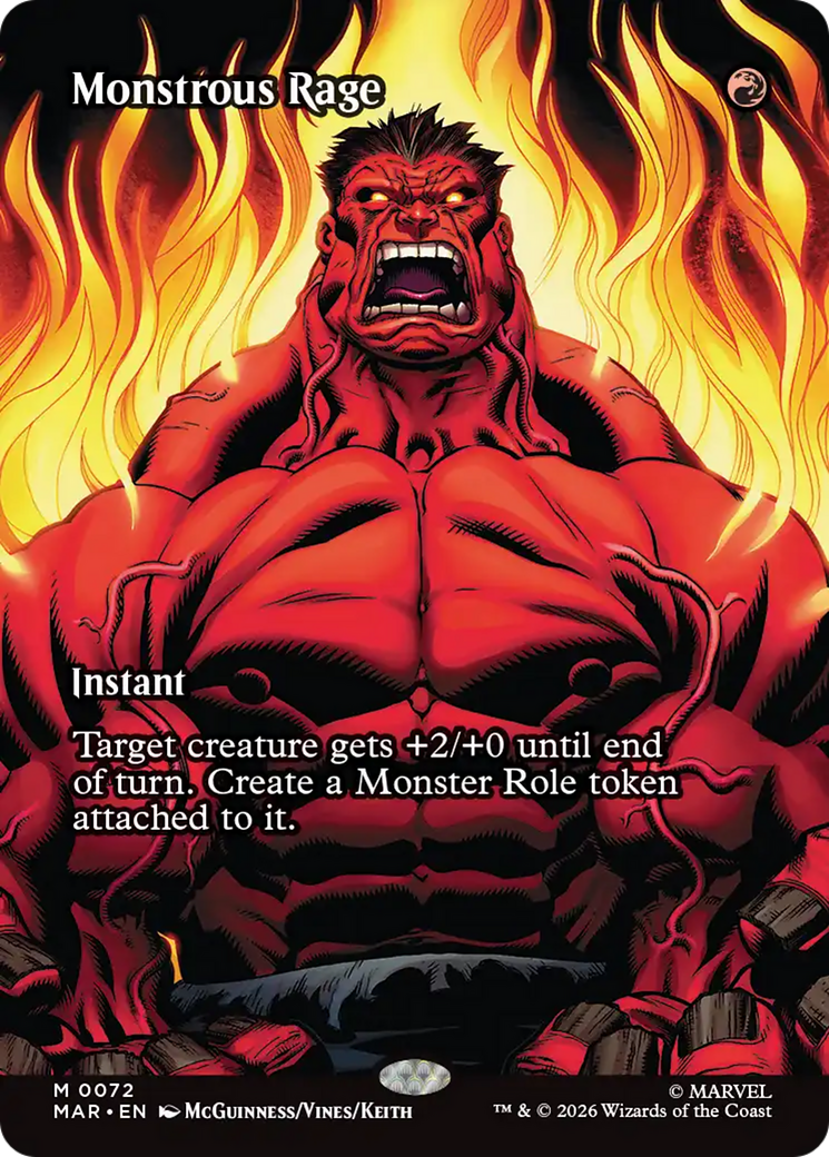 Monstrous Rage (Borderless) [Marvel Universe: Eternal-Legal] | Cards and Coasters CA