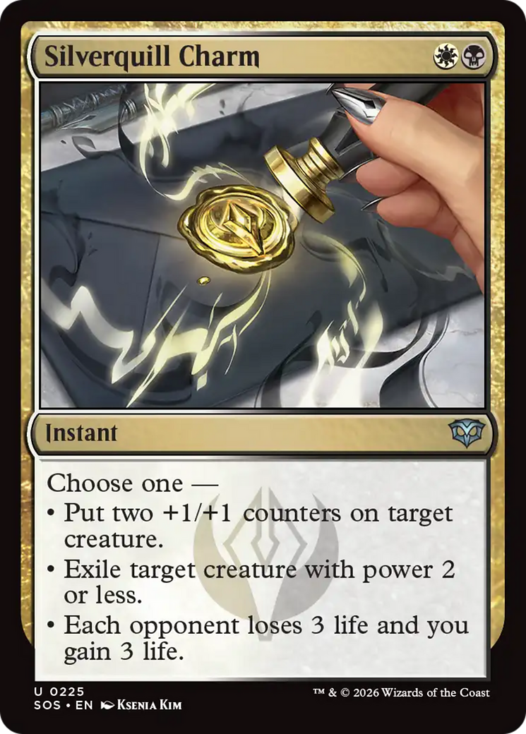Silverquill Charm [Secrets of Strixhaven] | Cards and Coasters CA
