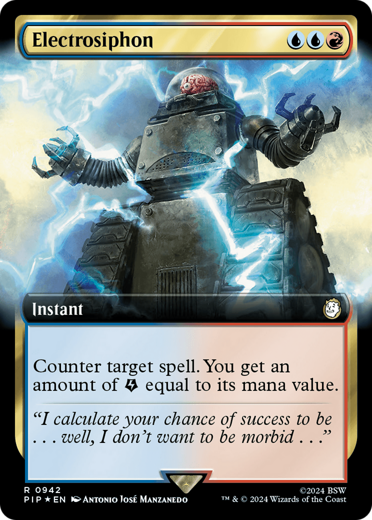 Electrosiphon (Extended Art) (Surge Foil) [Fallout] | Cards and Coasters CA