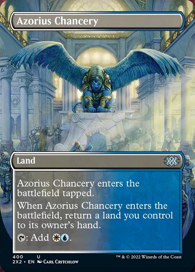 Azorius Chancery (Borderless Alternate Art) [Double Masters 2022] | Cards and Coasters CA