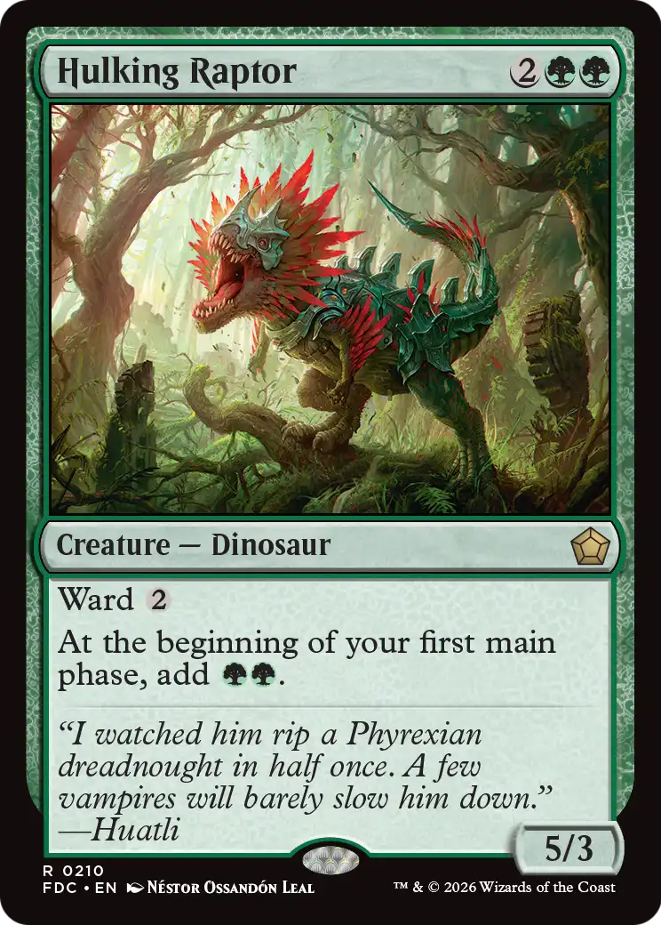Hulking Raptor [Foundations Commander] | Cards and Coasters CA