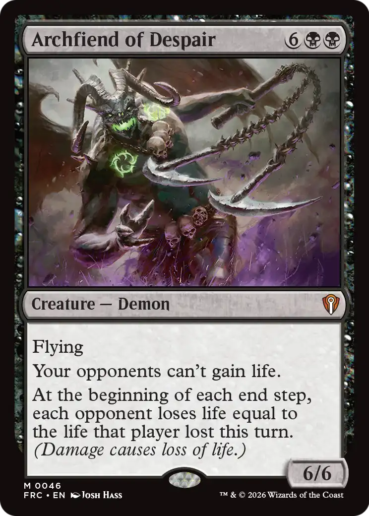Archfiend of Despair [Reality Fracture Commander] | Cards and Coasters CA