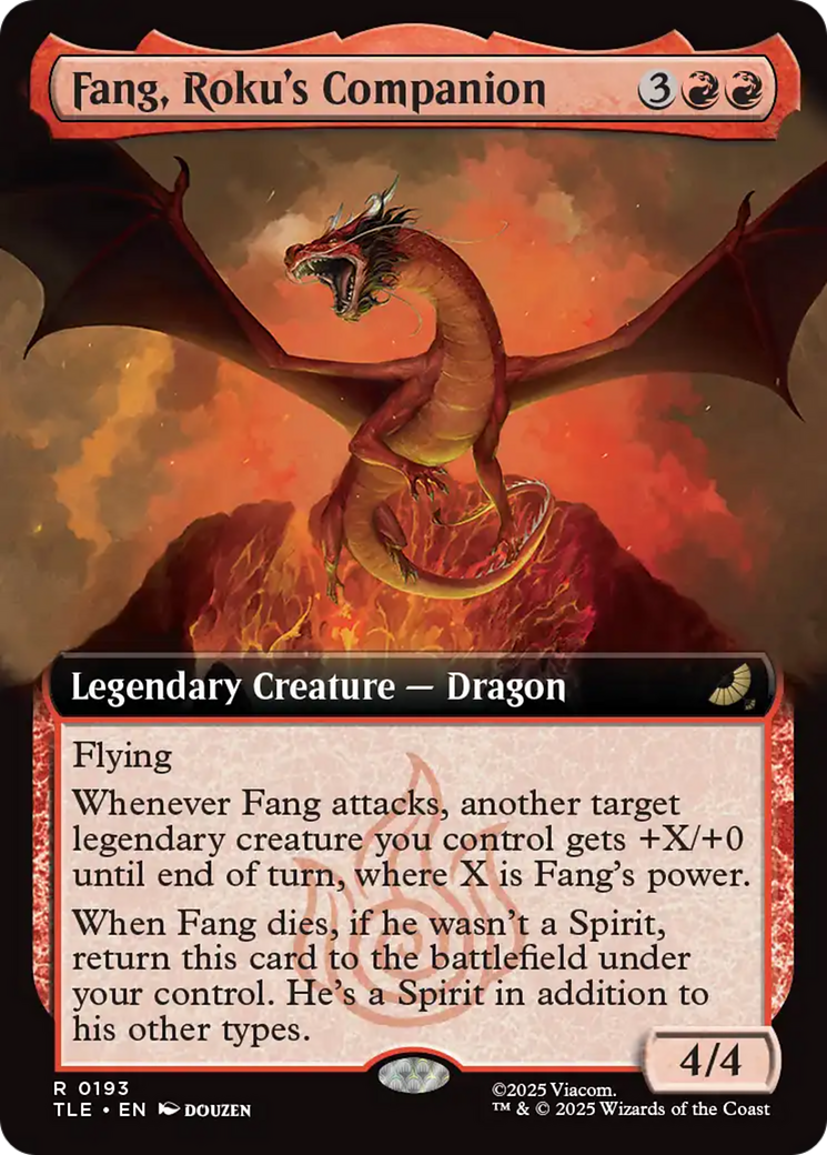 Fang, Roku's Companion (Extended Art) [Avatar: The Last Airbender: Eternal-Legal] | Cards and Coasters CA
