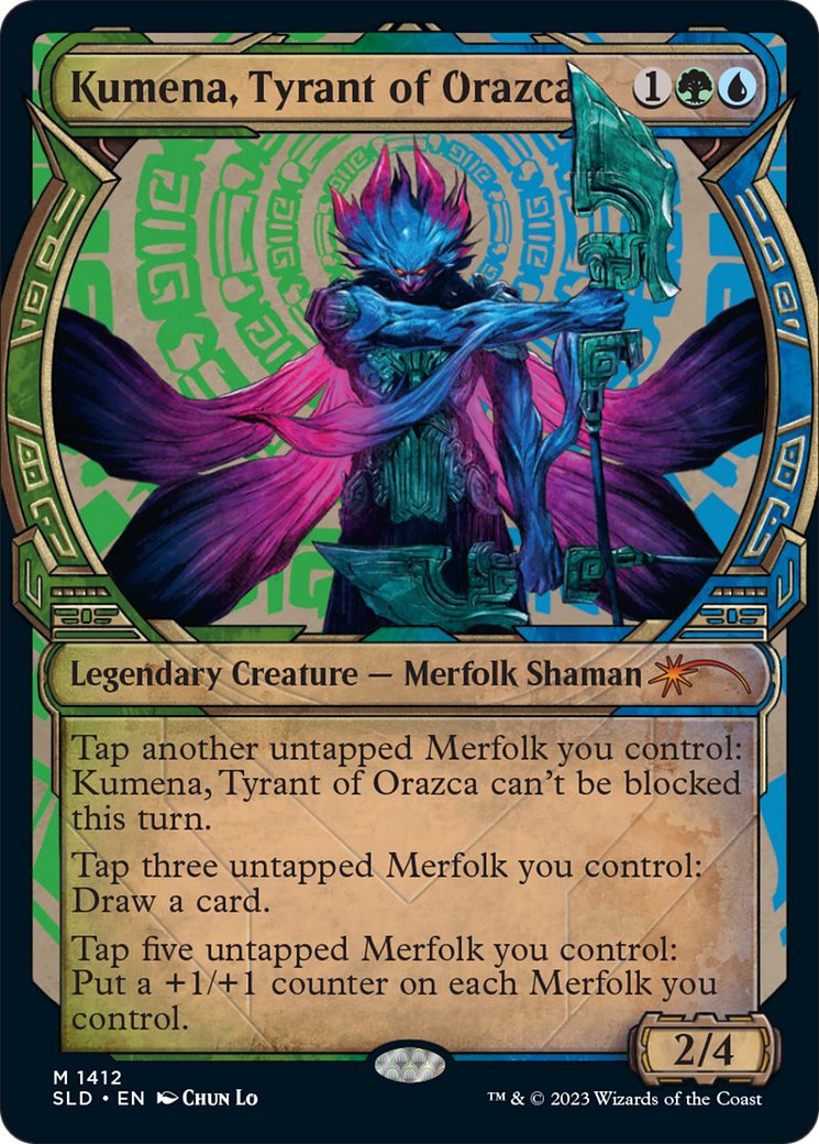 Kumena, Tyrant of Orazca (Rainbow Foil) [Secret Lair Drop Series] | Cards and Coasters CA
