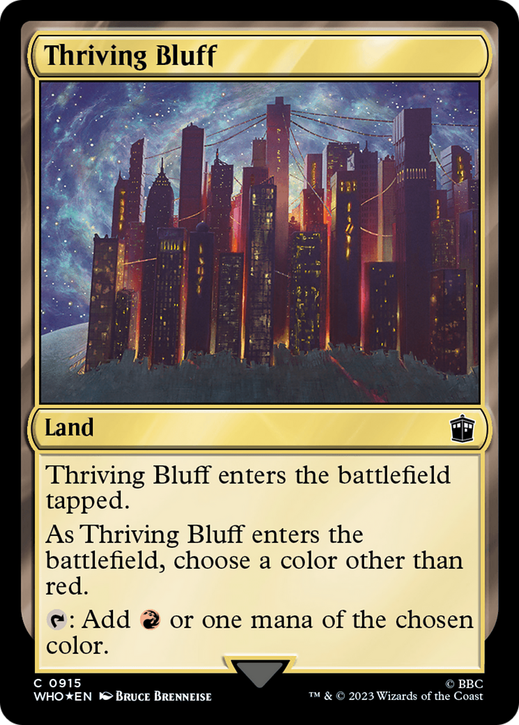 Thriving Bluff (Surge Foil) [Doctor Who] | Cards and Coasters CA